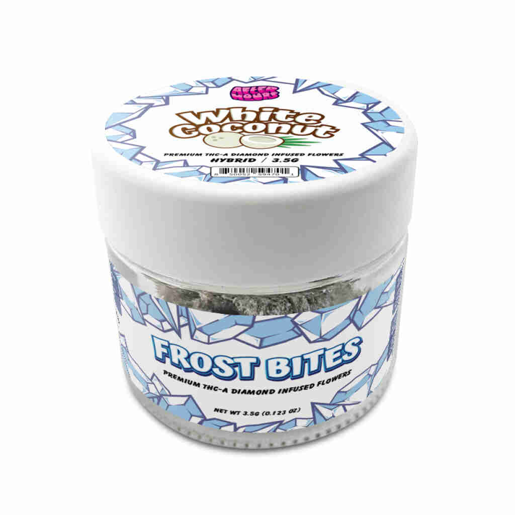 After Hours - Frost Bites - THCA - Diamond Infused - Flower - White Coconut - 3.5G - Burning Daily
