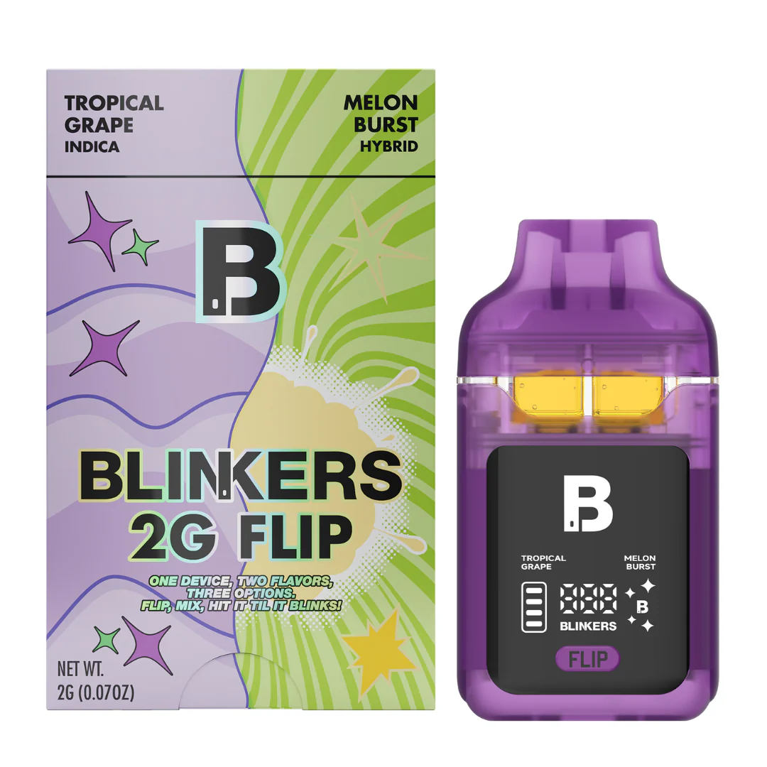 Blinkers - Flip - Dual Chambers - Disposable - Tropical Grape x Melon Burst - 2G
