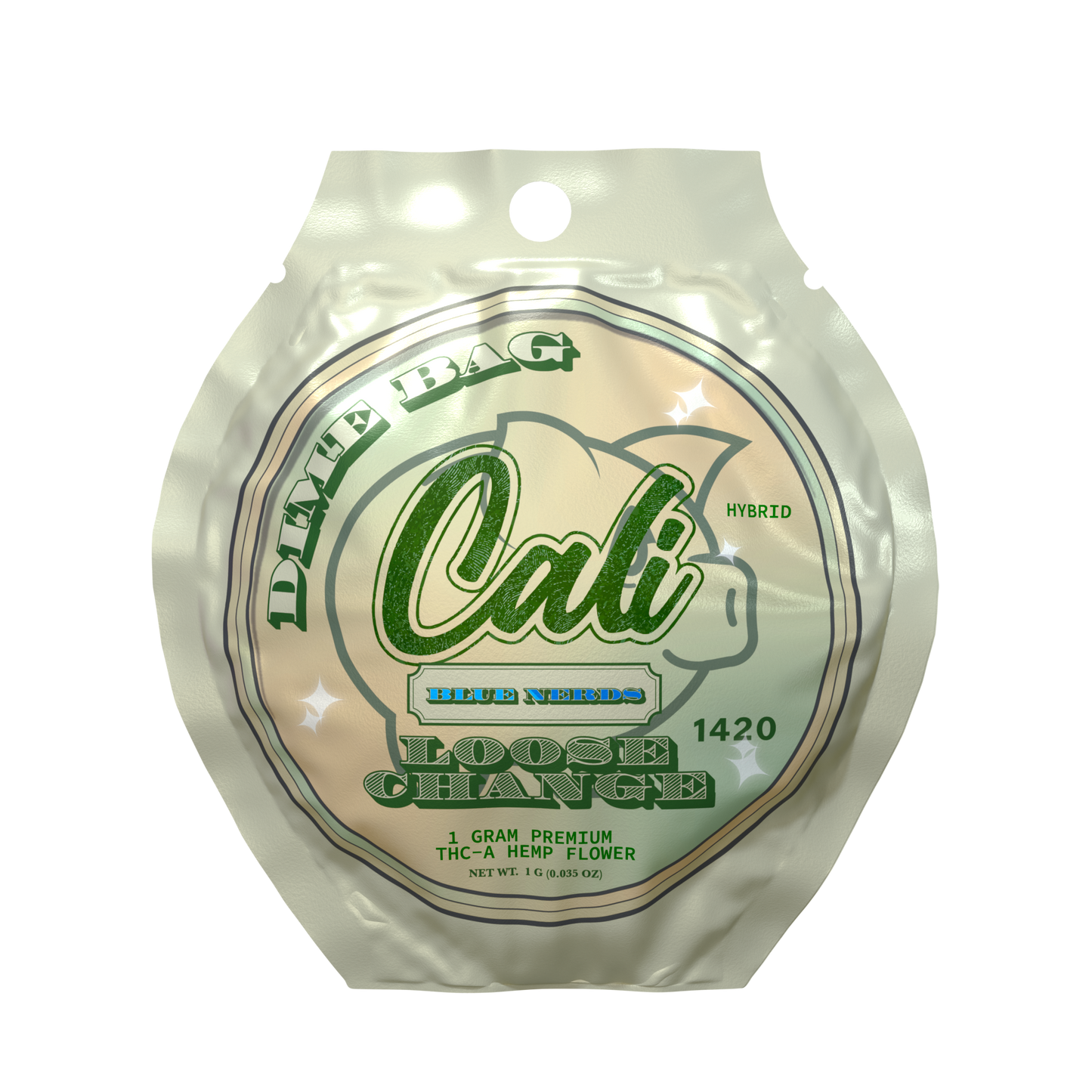 Cali Extrax - Loose Change - Dime Bag - THCA Flower - Blue Nerds - 1G