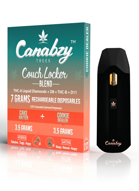 Canabzy - Couch Locker Blend - Disposable - Cake Batter x Cookie Dealer - 7G - Burning Daily