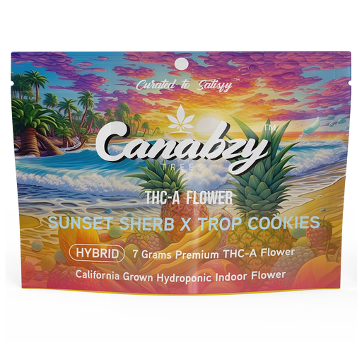 Canabzy - THCA - Flower - Sunset Sherb x Trop Cookies - 7G - Burning Daily
