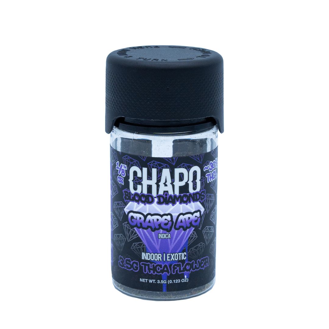 Chapo Extrax - Blood Diamond - THCA - Flower - Grape Ape - 3.5G - Burning Daily