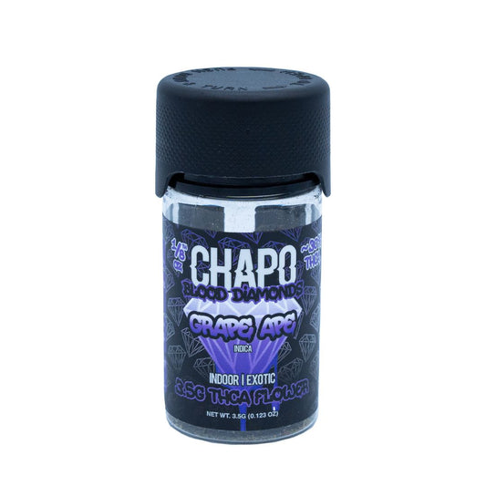 Chapo Extrax - Blood Diamond - THCA - Flower - Grape Ape - 3.5G - Burning Daily