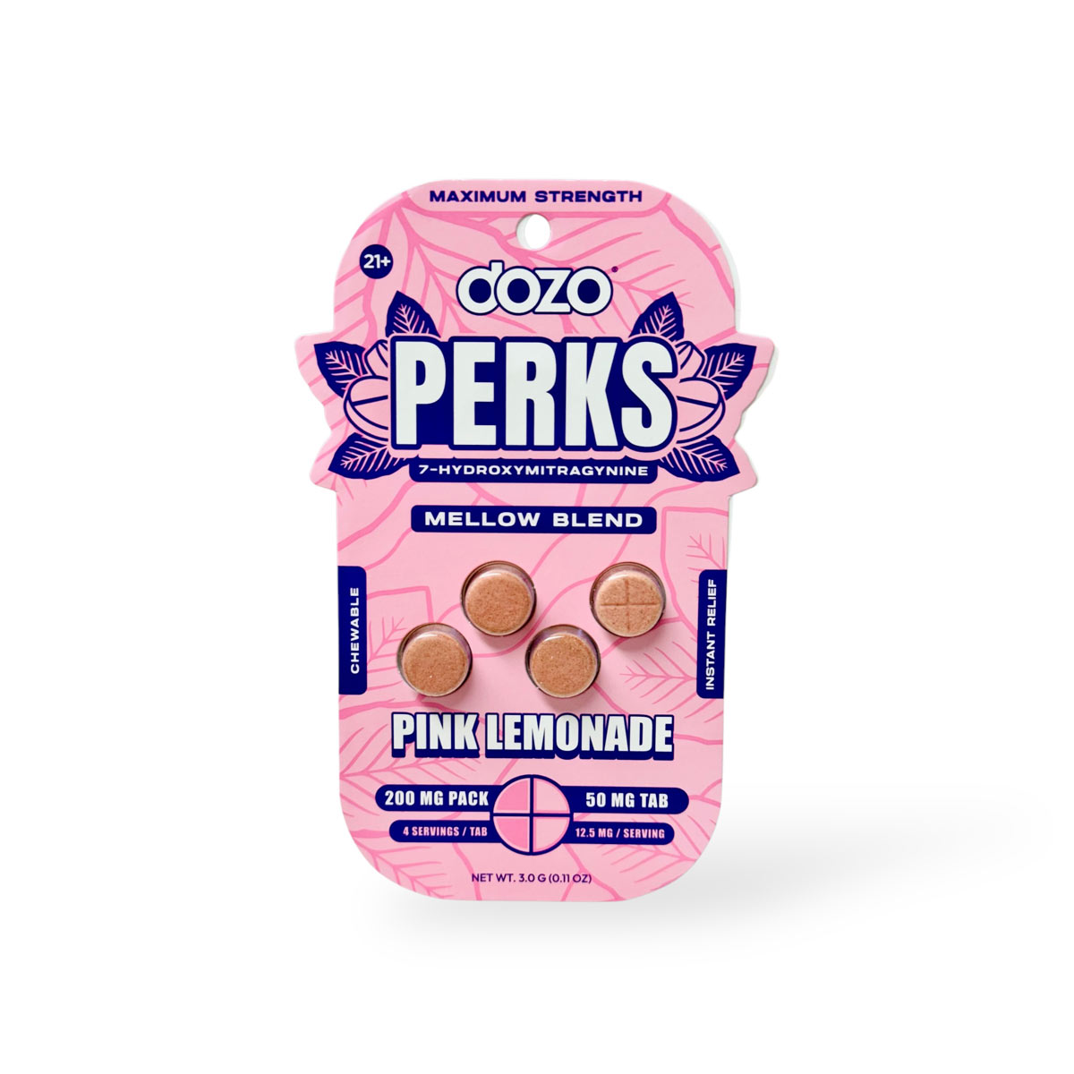 DOZO - Perks - 7OH - Tablets - Pink Lemonade - 4CT - 50MG