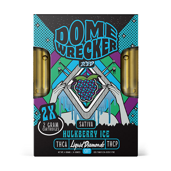 Dome Wrecker - THCA - THCP - 510 Cartridges - 2x2 - Hulkberry Ice - 4G - Burning Daily