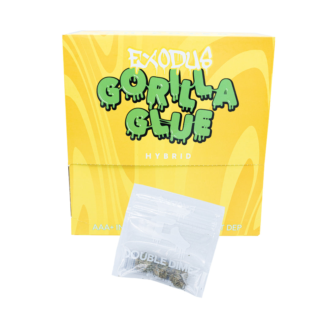 Exodus - Double Dimez - THCA - Flower - Gorilla Glue - 2G - Burning Daily