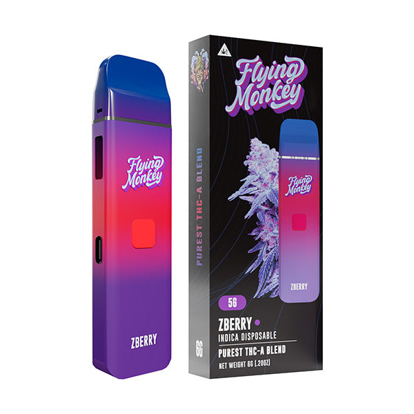 Flying Monkey - Purest - THCA Blend - Disposable - Zberry - 6G - Burning Daily