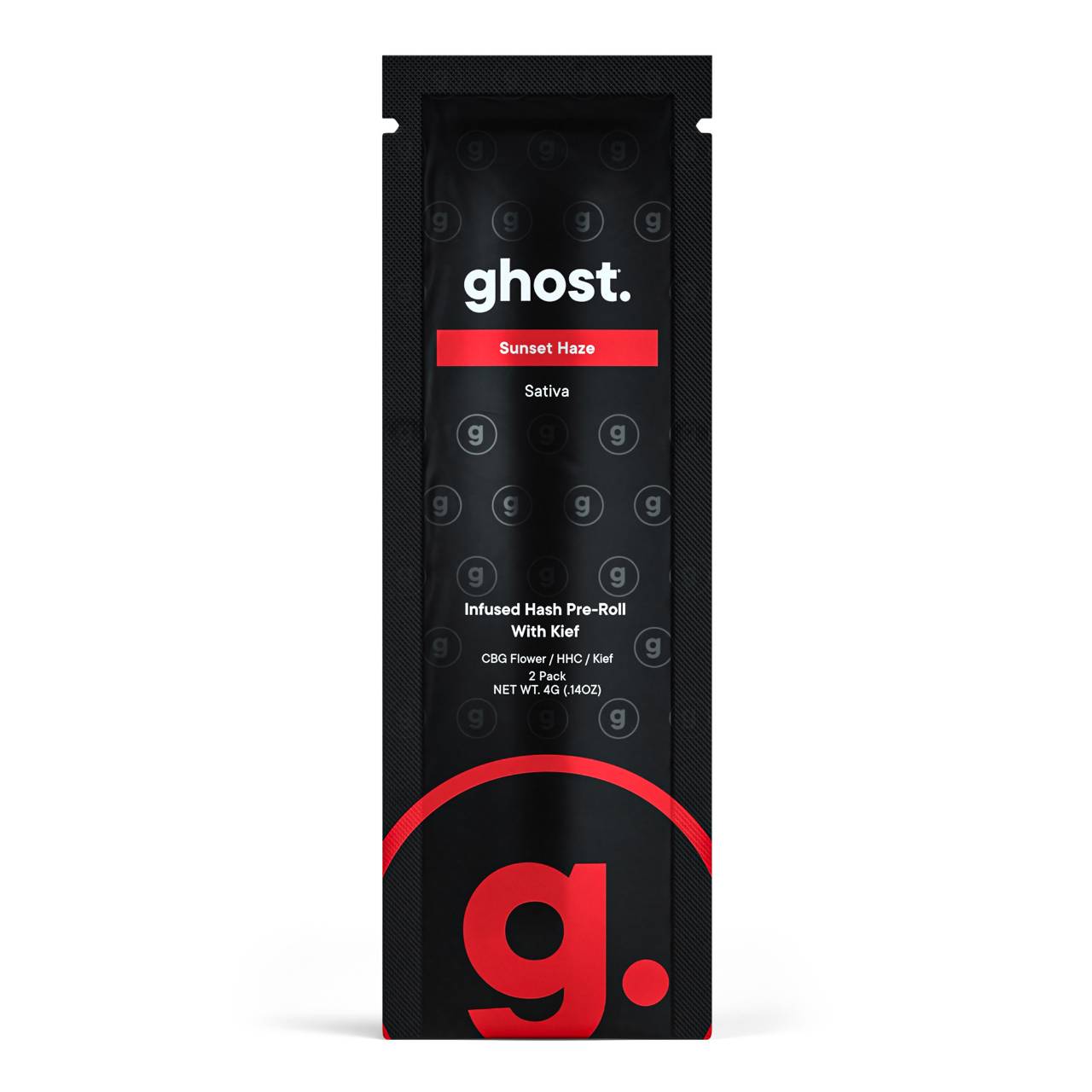 Ghost Hemp - CBG - HHC - Kief - Hash Preroll - Sunset Haze - 4G