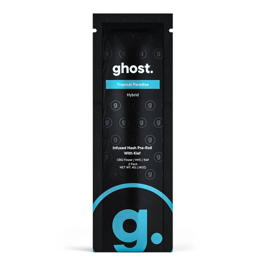 Ghost Hemp - CBG - HHC - Kief - Hash Preroll - Tropical Paradise - 4G - Burning Daily