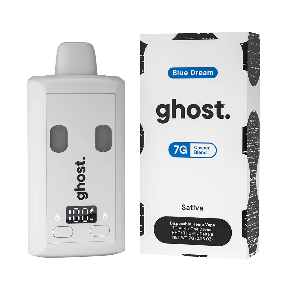 Ghost Hemp - Casper Blend - THCP - HHC - Disposable - Blue Dream - 7G - Burning Daily