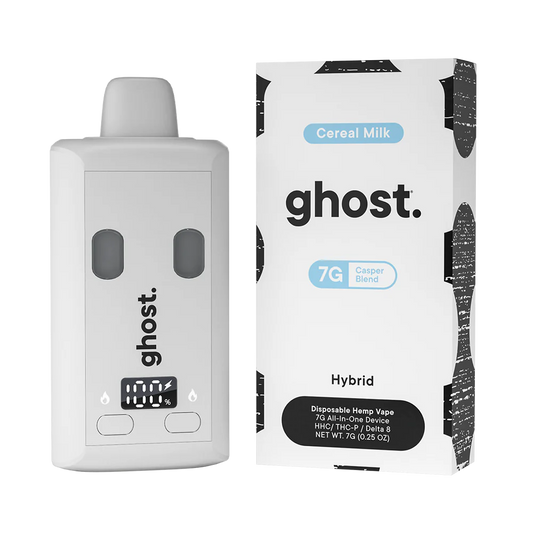 Ghost Hemp - Casper Blend - THCP - HHC - Disposable - Cereal Milk - 7G - Burning Daily