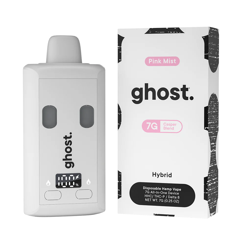 Ghost Hemp - Casper Blend - THCP - HHC - Disposable - Pink Mist - 7G - Burning Daily