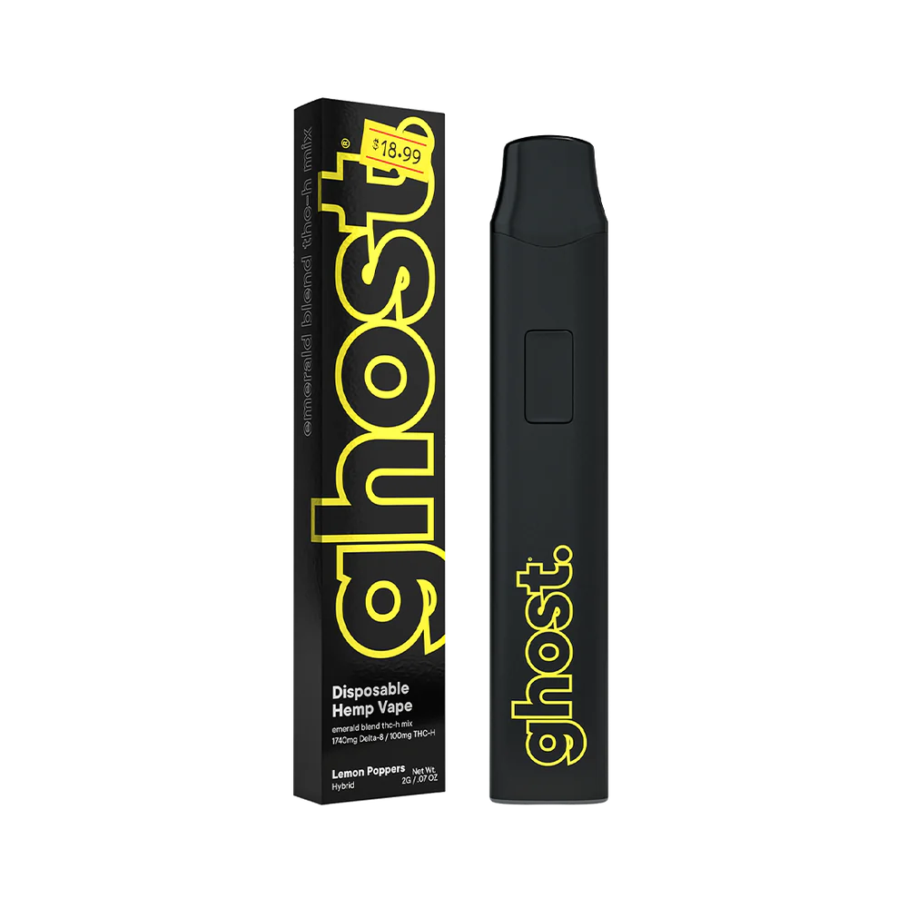 Ghost Hemp - Emerald Blend - Delta 8 - THCH - Disposable - Lemon Poppers - 2G