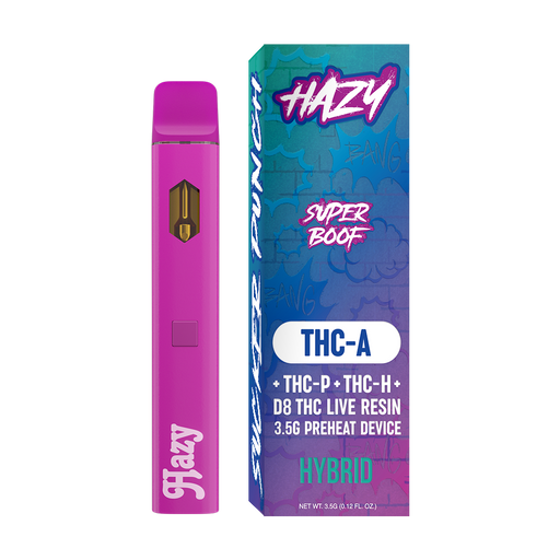 Hazy Extrax - THCA - Pre Heat - Disposable - Super Boof - 3.5G - Burning Daily