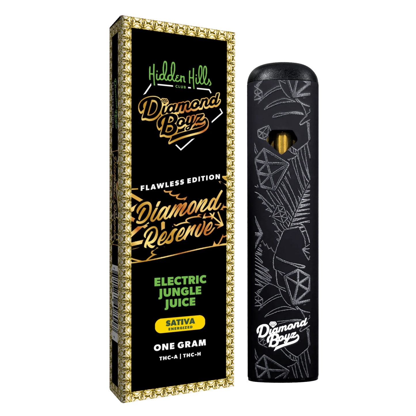 Hidden Hills - Diamond Reserve - THCA - THCH - Disposable - Electric Jungle Juice - 1G - Burning Daily