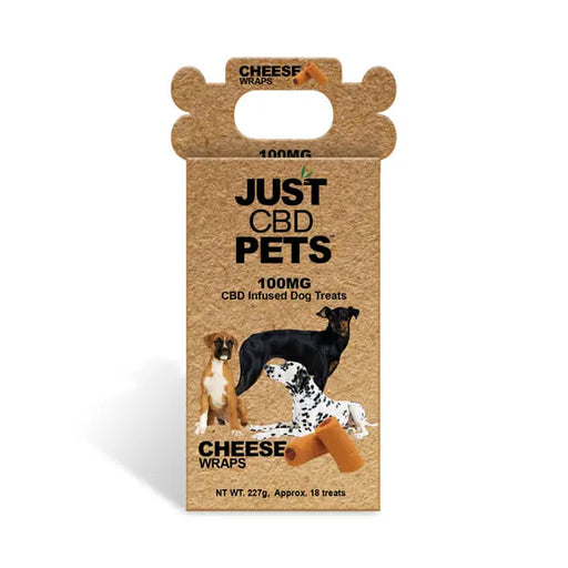 Just CBD Pets - Dog Treats - Cheese Wraps - 100MG - Burning Daily
