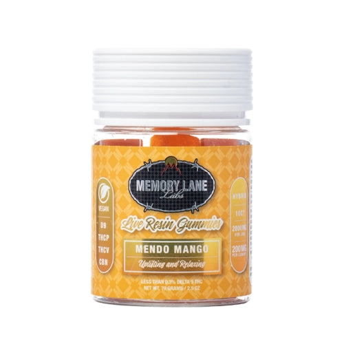Memory Lane - Live Resin - D9- THC - Gummies - Mendo Mango
