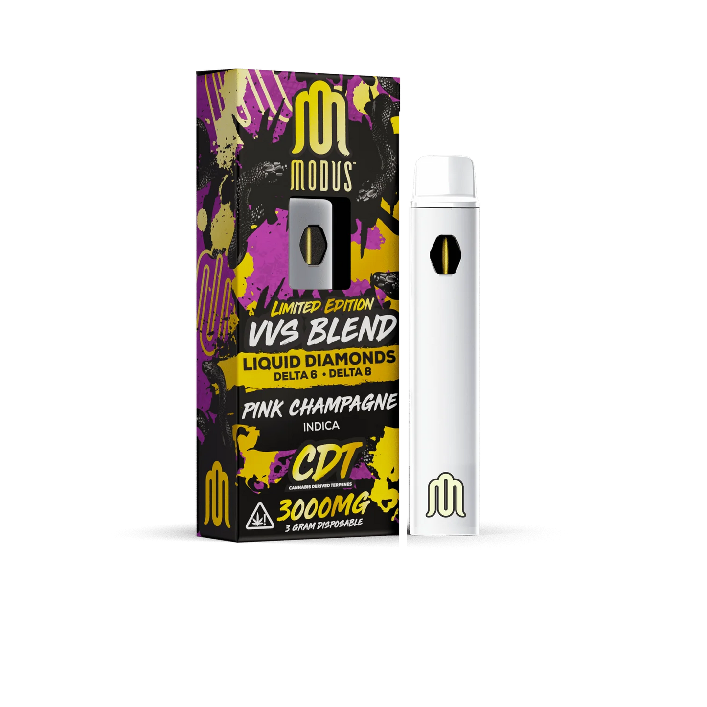 Modus - VVS Blend - Delta 6 - Delta 8 - Liquid Diamond - CDT - Disposable - Pink Champagne - 3G - Burning Daily