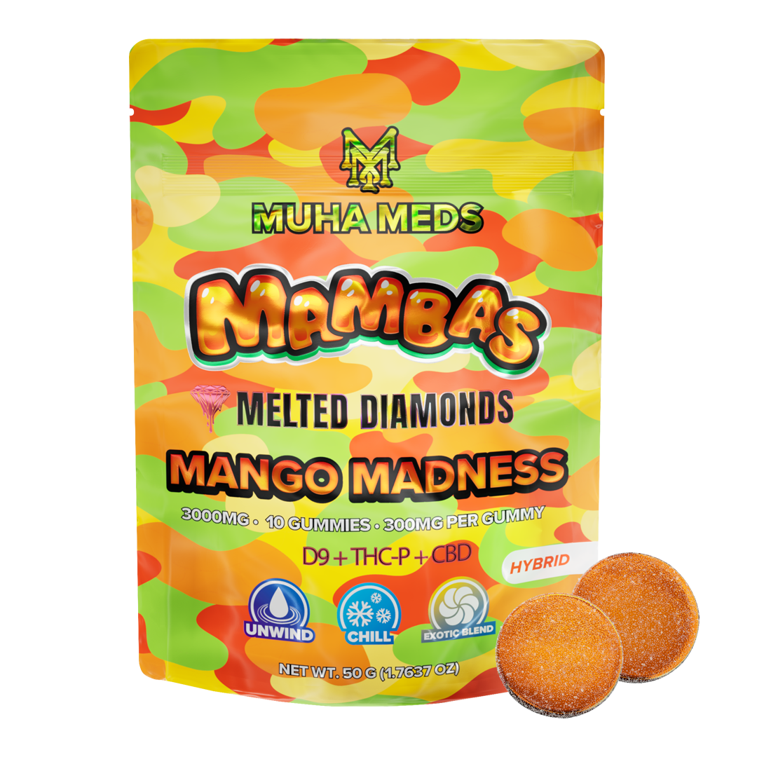 Muha Meds - Melted Diamond - Mambas - Gummies - Mango Madness - 3000MG