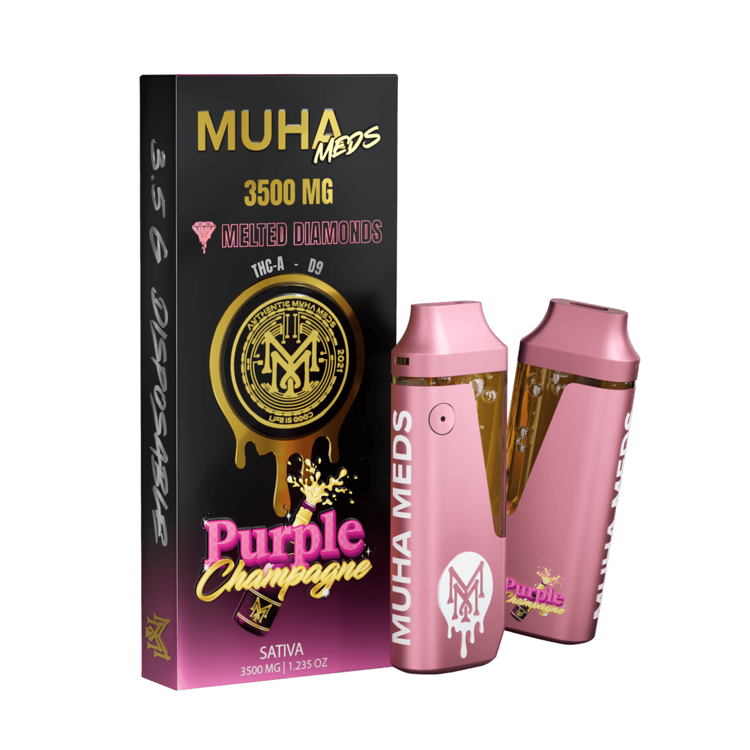 Muha Meds Melted Diamonds Disposable Purple Champagne 3.5G