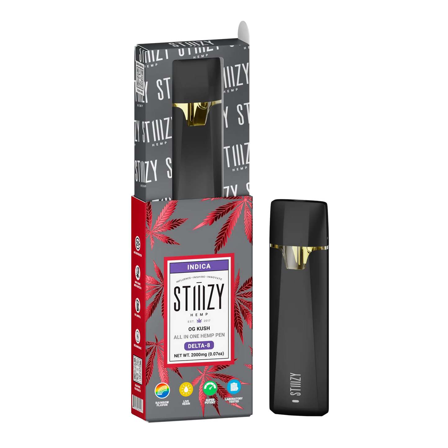 STIIIZY Hemp - Delta 8 - Disposable - OG Kush - 2G - Burning Daily
