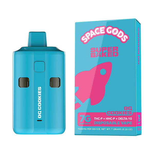 Space Gods - Super Baked - THCP - HHCP - Disposable - OG Cookies - 7G - Burning Daily