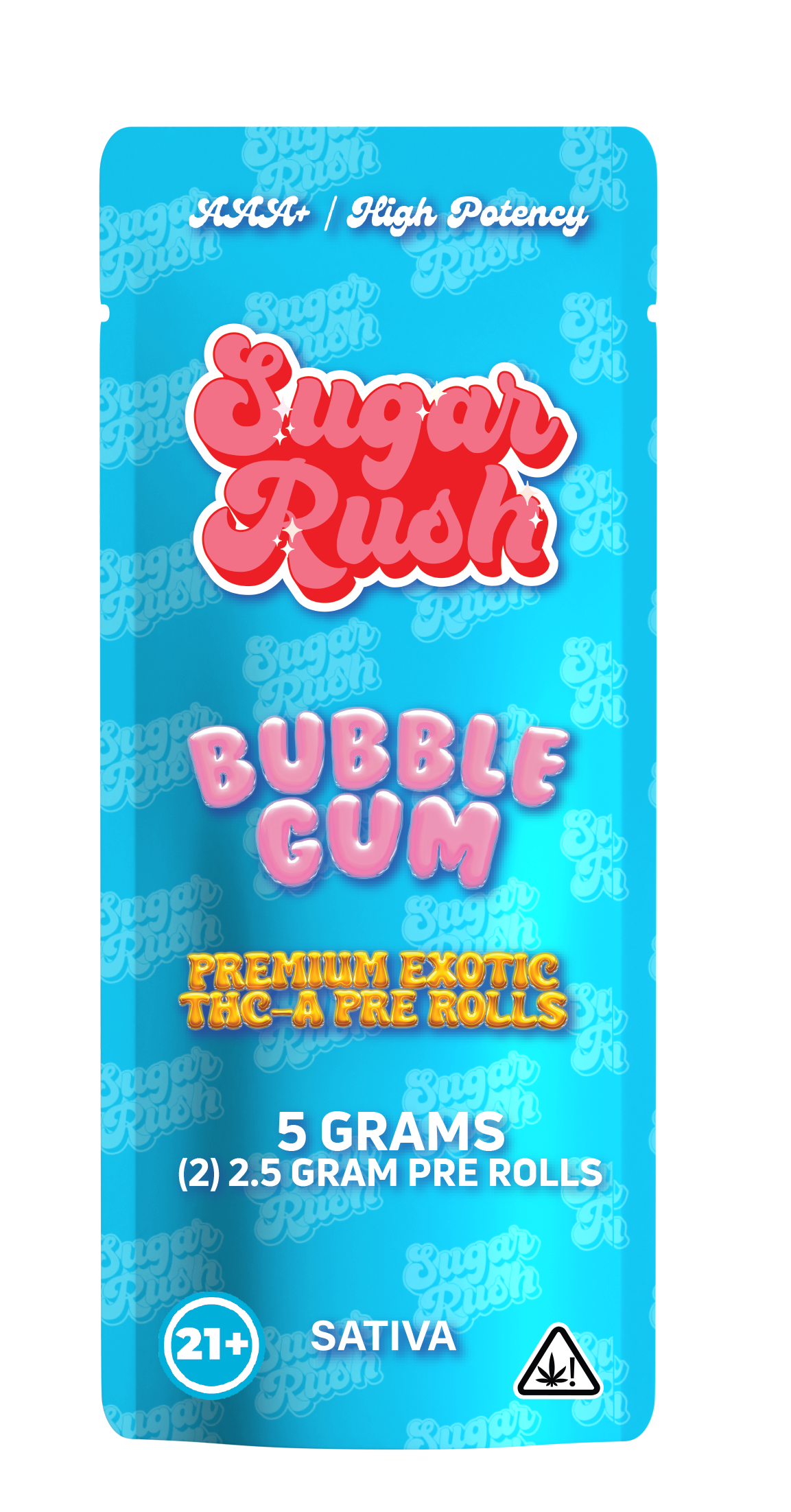 Sugar Rush - THCA - Preroll - Bubblegum - 5G - Burning Daily