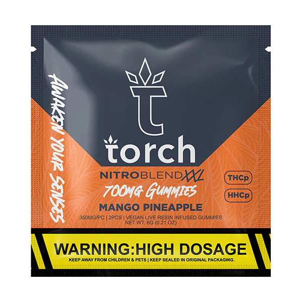 Torch - Nitro Blend XXL - THCP Blend - Gummies - Mango Pineapple - 700MG - Burning Daily