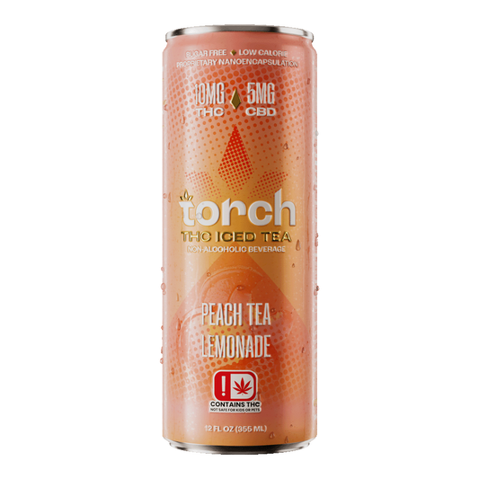 Torch - THC - CBD - Iced Tea- Peach Tea Lemonade - 12OZ - Burning Daily