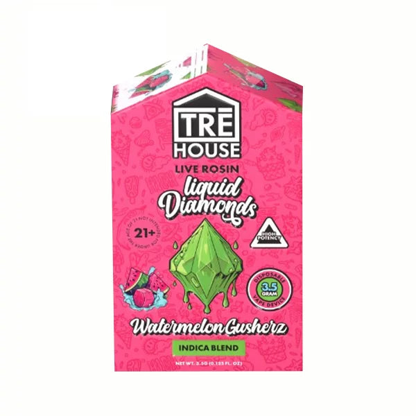 TRE House - Live Rosin - Liquid Diamond - Disposable - Watermelon Gusherz - 3.5G