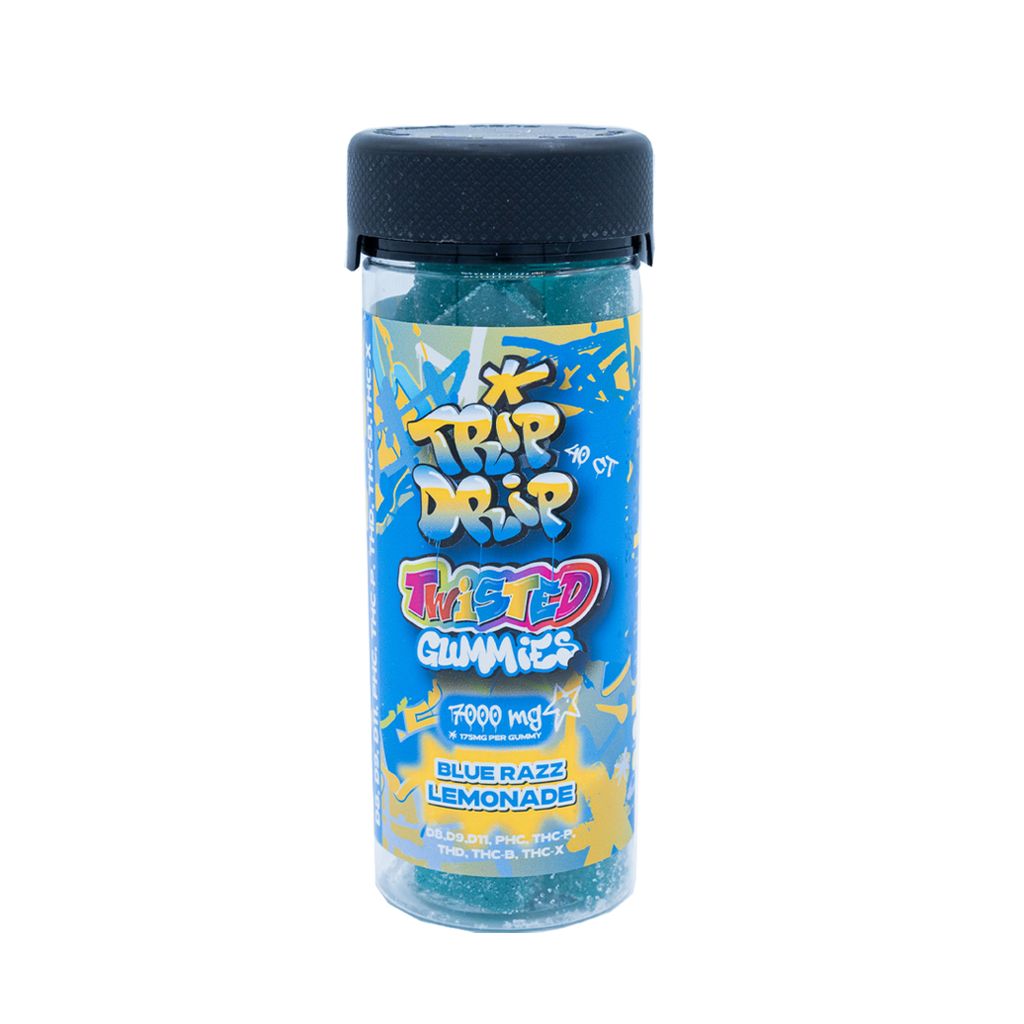 Trip Drip - Twisted - Gummies - Bue Razz Lemonade - 7000MG - Burning Daily