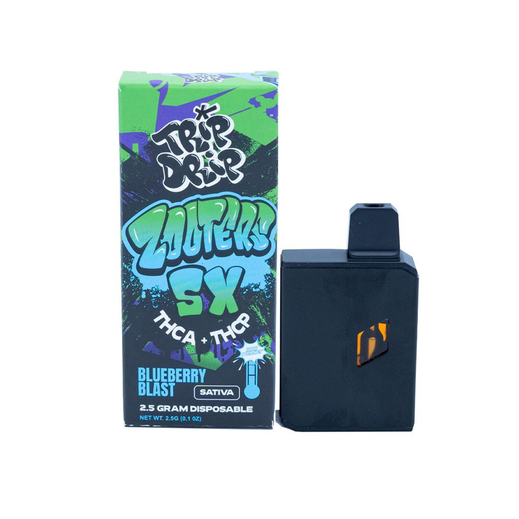 Trip Drip - Zooters - THCA - THCP - Disposable - Blueberry Blast - 2.5G - Burning Daily