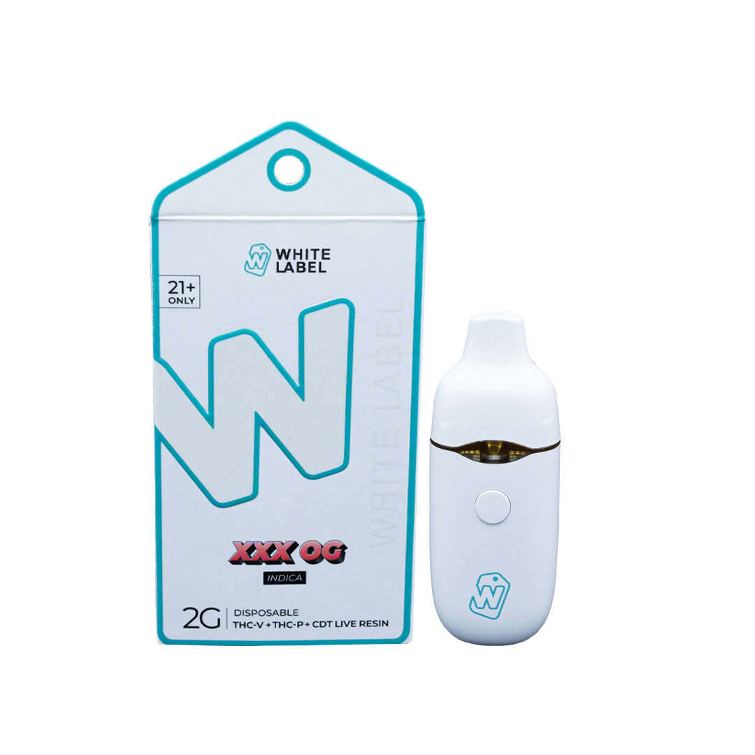 White Label - Live Resin - THCV - THCP - CDT - Disposable - XXX OG - 2G - Burning Daily