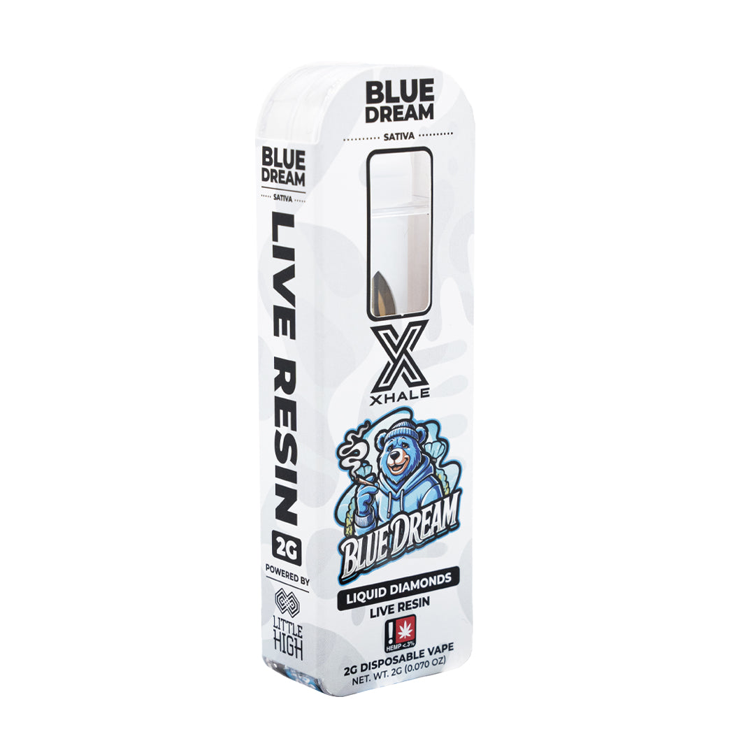 Xhale - Live Resin - Liquid Diamond - Disposable - Blue Dream - 2G - Burning Daily