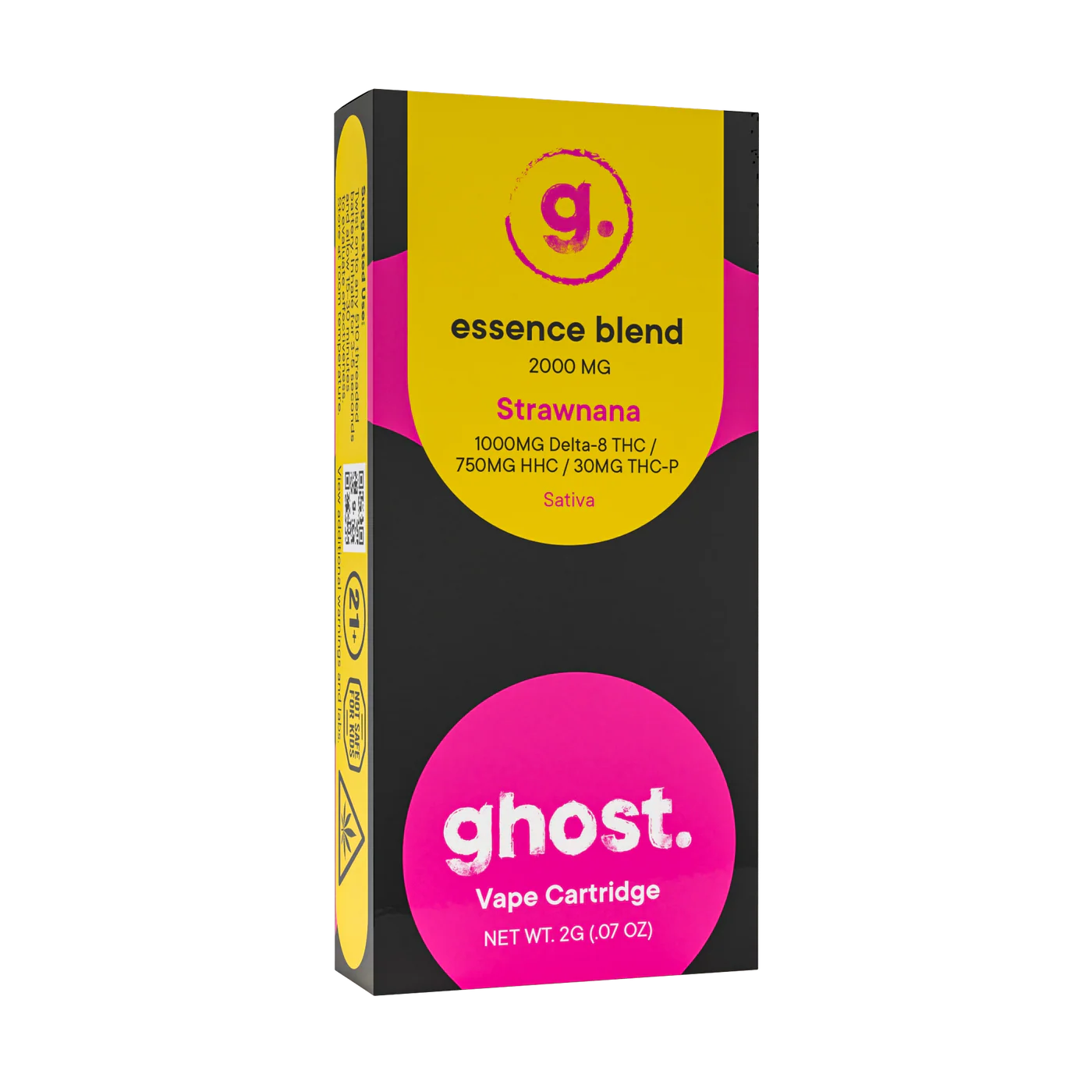 Ghost Hemp - Essence Blend - 510 Cartridges - Strawnana - 2G