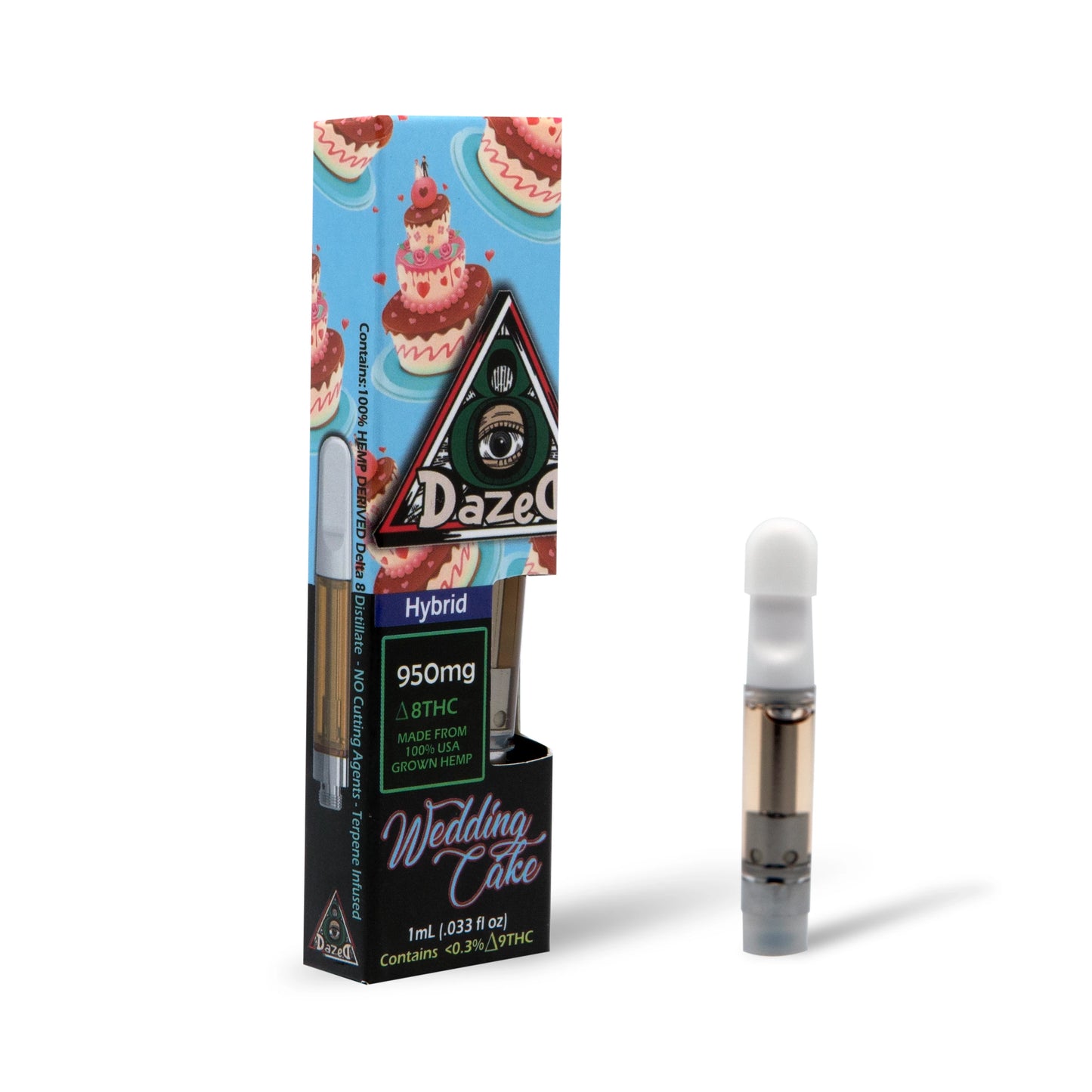 Dazed8 - Delta 8 - 510 Cartridge - Wedding Cake - 1G - Burning Daily