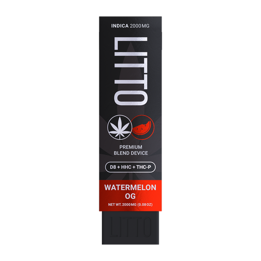 LITTO - Tri Blend - Delta 8 - HHC - THCP - Disposable - Watermelon OG - 2G - Burning Daily