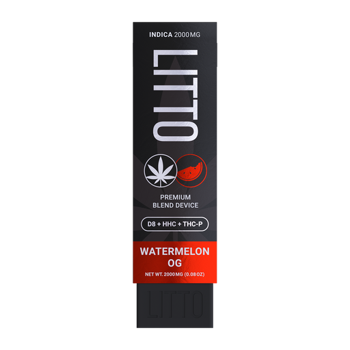 LITTO - Tri Blend - Delta 8 - HHC - THCP - Disposable - Watermelon OG - 2G - Burning Daily