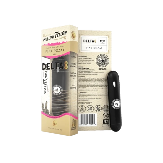 Mellow Fellow - Delta 8 - Disposable Vape - Pink Rozay - 2ML - Burning Daily