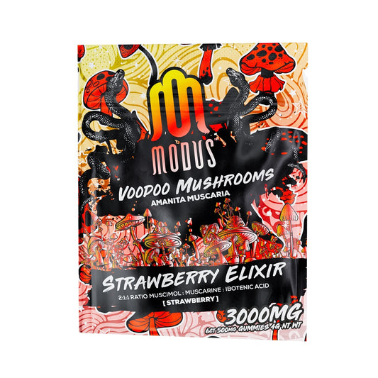 Modus - Amanita Muscaria - Gummies - Strawberry Elixer - 3000MG - Burning Daily