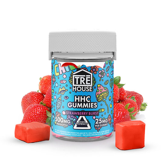 TRE House - HHC - Gummies - Strawberry Burst - 25MG - Burning Daily