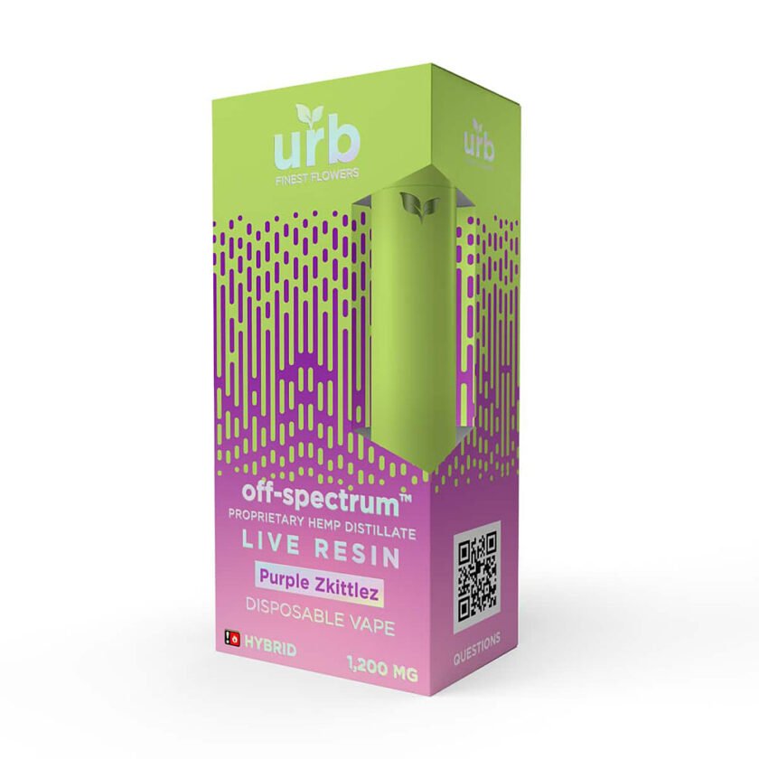 URB - Disposable - Purple Zkittlez - 1200MG - Burning Daily