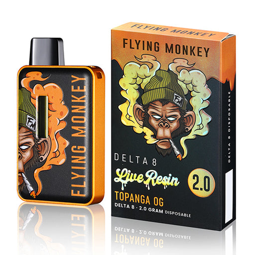 Flying Monkey - Live Resin - Delta 8 - Disposable - Topanga OG - 2G - Burning Daily