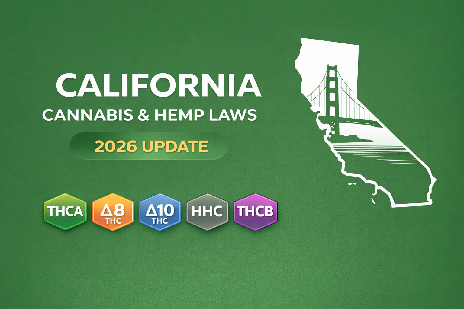 California Cannabis & Hemp Laws (THCA, D8, D10, HHC, THCP, THCB) — 2026 Update
