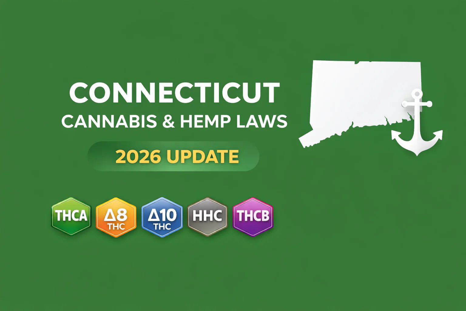 Connecticut Cannabis & Hemp Laws (THCA, D8, D10, HHC, THCP, THCB) — 2026 Update