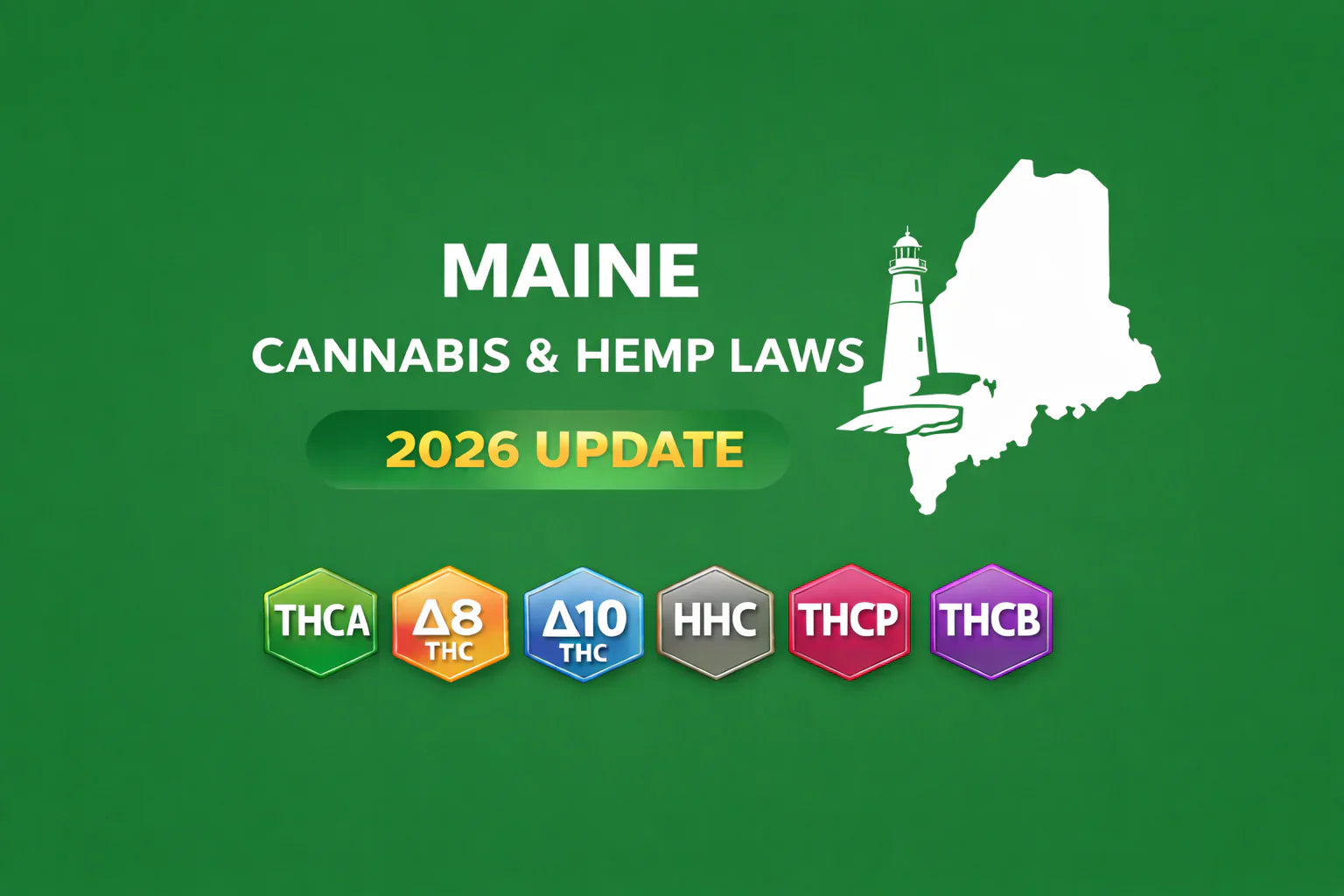 Maine Cannabis & Hemp Laws (THCA, D8, D10, HHC, THCP, THCB) — 2026 Update