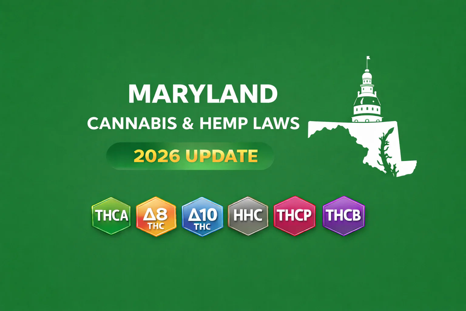 Maryland Cannabis & Hemp Laws (THCA, D8, D10, HHC, THCP, THCB) — 2026 Update