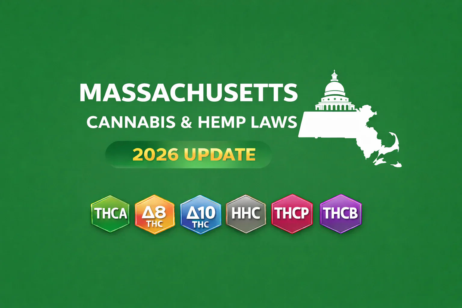 Massachusetts Cannabis & Hemp Laws (THCA, D8, D10, HHC, THCP, THCB) — 2026 Update