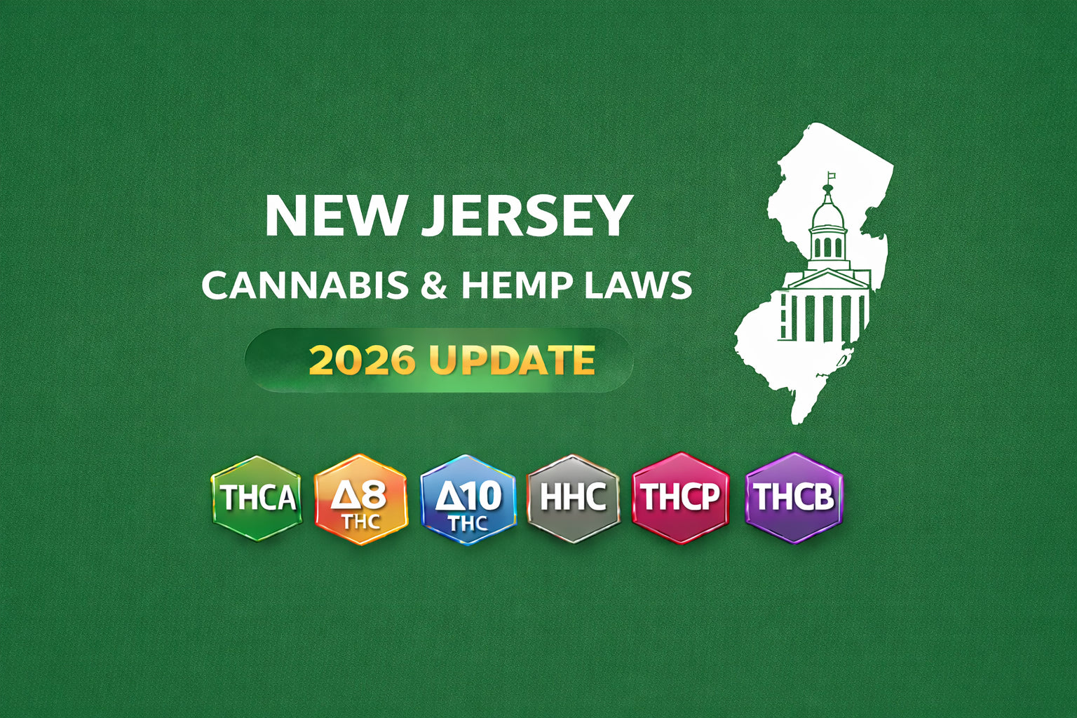New Jersey Cannabis & Hemp Laws (THCA, D8, D10, HHC, THCP, THCB) — 2026 Update