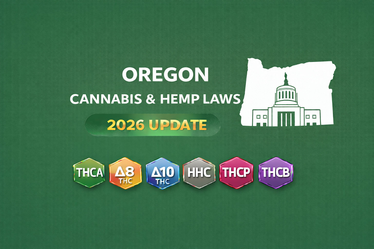 Oregon Cannabis & Hemp Laws (THCA, D8, D10, HHC, THCP, THCB) — 2026 Update